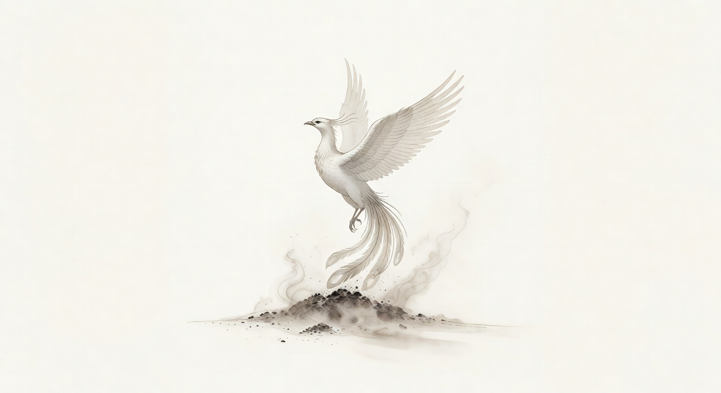 灰から静かに蘇る鳳凰